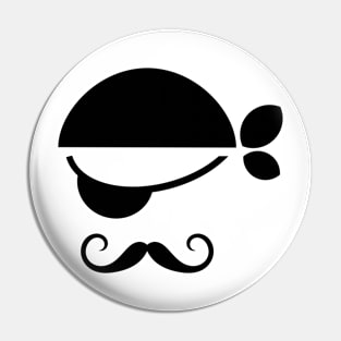 Pirate with an eye patch character design Pin