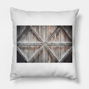 Old wooden door background Pillow