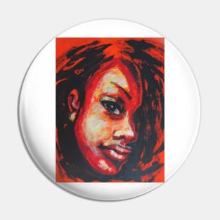 Afro - Portrait Of A Woman Pin