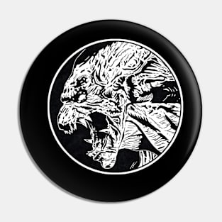 PUMPKINHEAD (Circle Black anfìd White) Pin