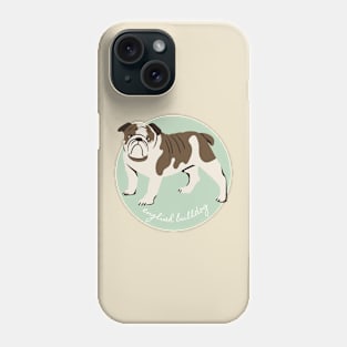 English Bulldog Dog Breed Cursive Graphic Phone Case