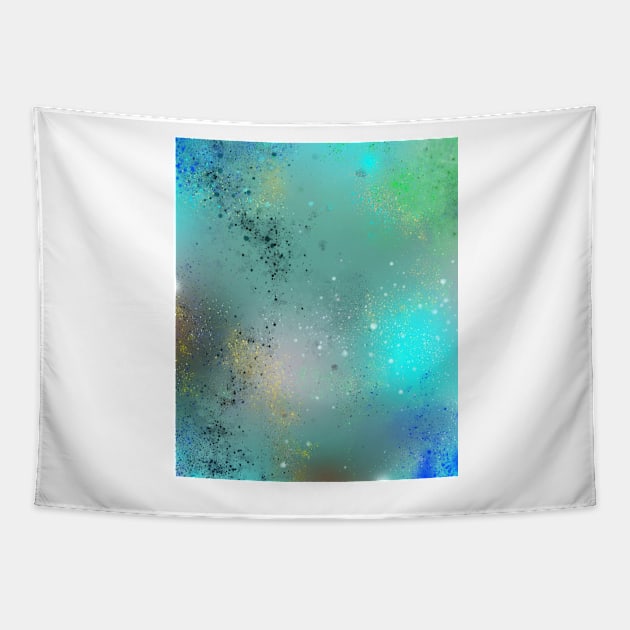 Fire Opal Gemstone Turquoise Tapestry by Kirovair