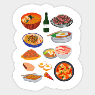 korean food stickers teepublic