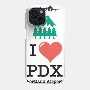 I Love/Like PDX Portland airport Phone Case