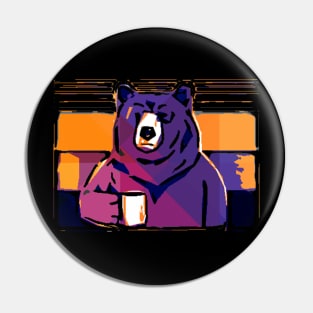 Bear Coffee Pin