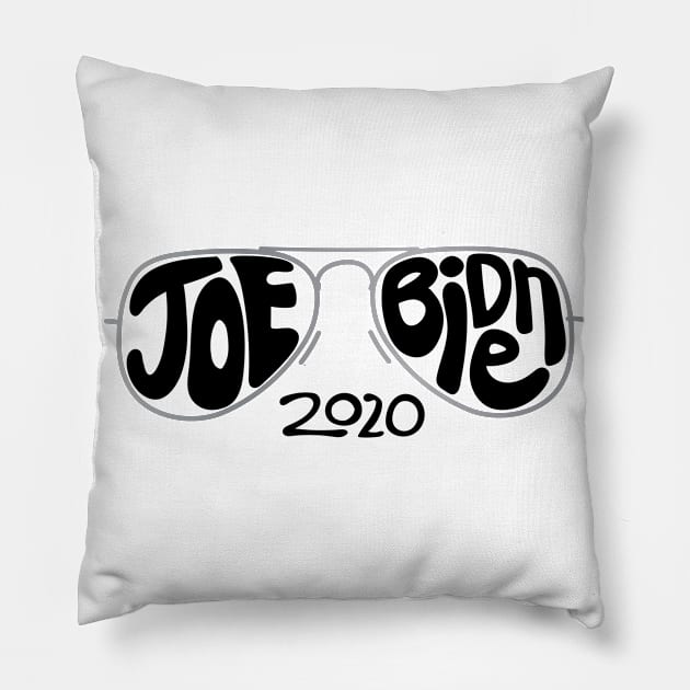 Joe Biden 2020 Sunglasses Hand Drawn Illustration Pillow by YourGoods