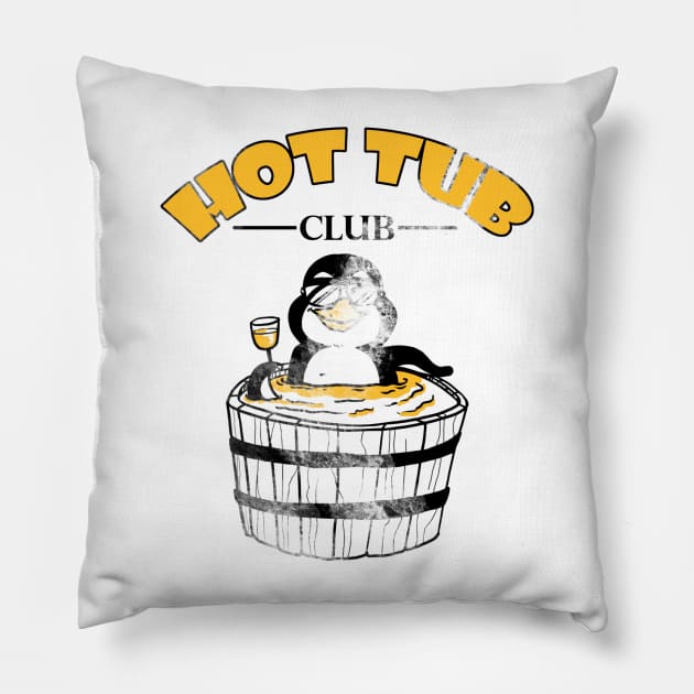 Hot Tub Club Pillow by ThrifTees