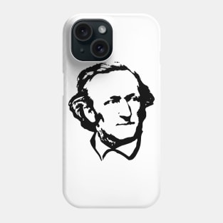 Richard Wagner Black On White Phone Case