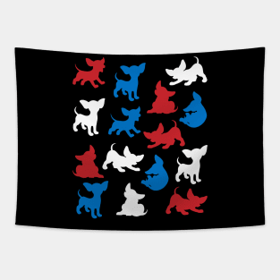 Patriotic Chihuahua Dog America Flag 4Th Of July Tapestry