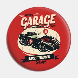 Speed's Garage Pin