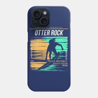 Retro Surfing Otter Rock, Oregon // Vintage Surfer Beach // Surfer's Paradise Phone Case