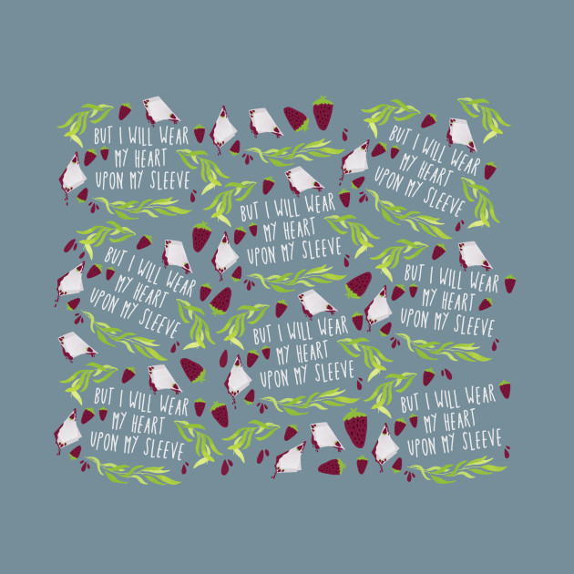 Discover i will wear my heart on my sleeve - othello shakespeare pattern - Shakespeare - T-Shirt