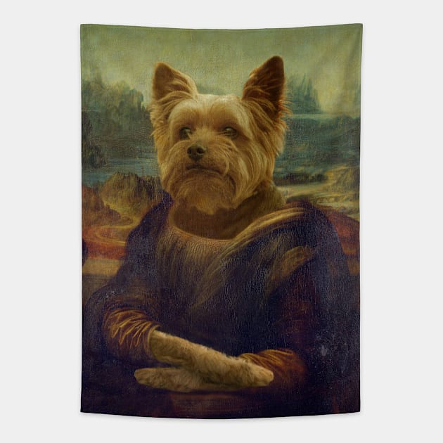 Mona Lisa Yorkshire - Gioconda Yorkshire - Pet Gift Tapestry by luigitarini