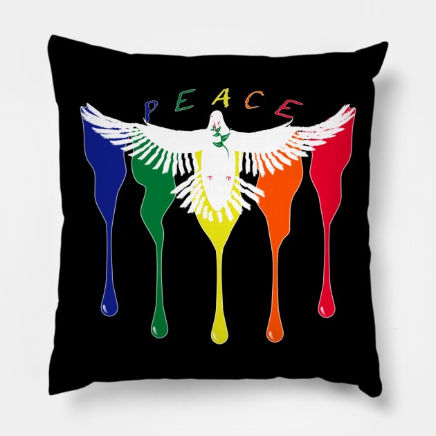 Peace Dove Pillow by leslieharris372