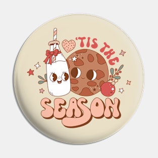 Tis The Season Milk & Cookies Pin