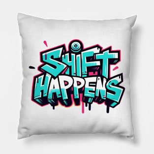 Funny Graffiti T-Shirt Pillow