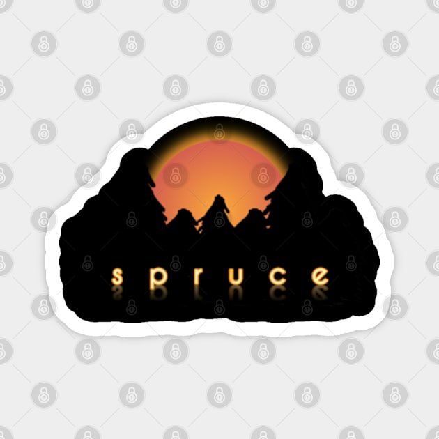 spruce Magnet by bulbulstore