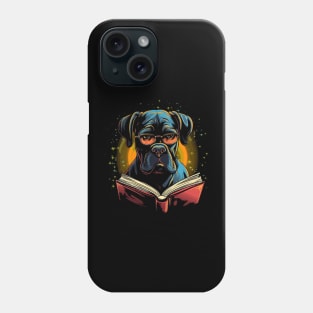 Boxer Reads Book Phone Case