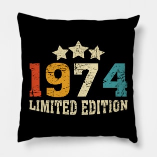 Vintage 1974, 50th Birthday Gift Pillow