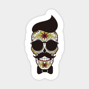 Sugar Skull Mexican Hipster Magnet