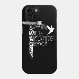 Saved With Amazing Grace White Edition Phone Case