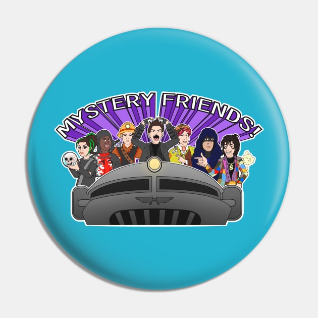 Mystery Friends Pin by ChristaDoodles