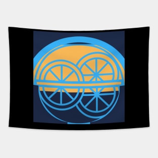 Wheels turning design Tapestry