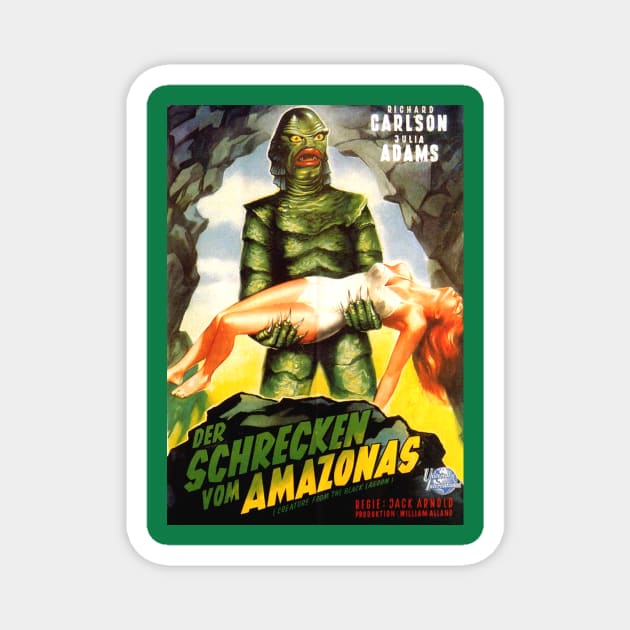 Classic Horror Movie Poster - Creature from the Black Lagoon Magnet by Starbase79