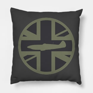 Supermarine Spitfire Union Jack Subdued Patch (Small logo) Pillow