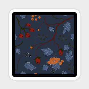 Autumn Berry Pattern Magnet