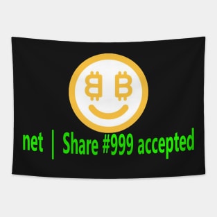 NiceHash Share accepted with Logo Tapestry