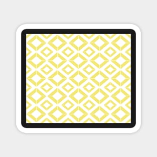 Abstract geometric pattern - gold and white. Magnet