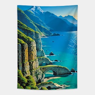 Natural Archway over a Beach Tapestry