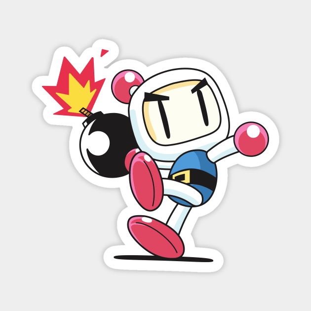 Bomberman / Dyna Blaster (Throw) Magnet by LeeRobson