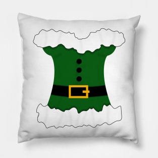 White and Green Corset Christmas Mrs Claus Pillow