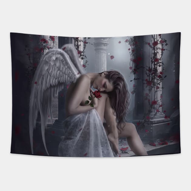 When Angels Cry Tapestry by EnchantedWhispers