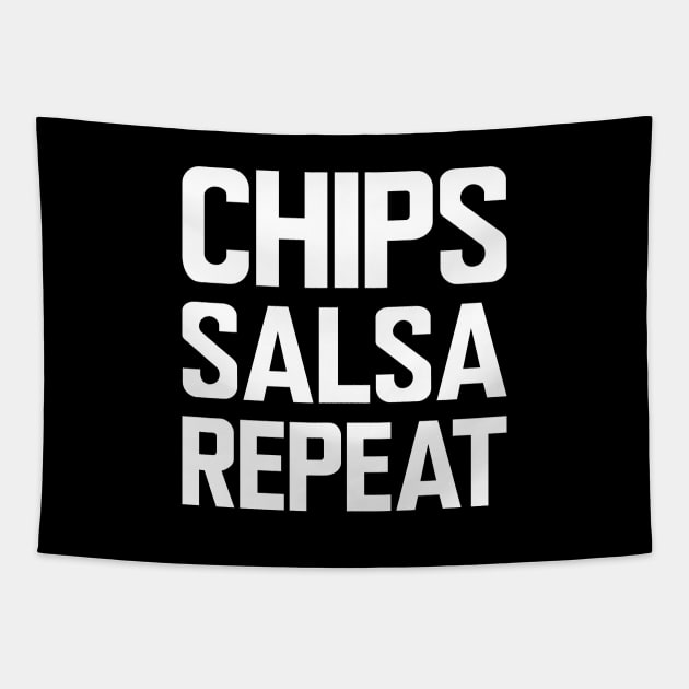 Chips Salsa Repeat w Tapestry by KC Happy Shop