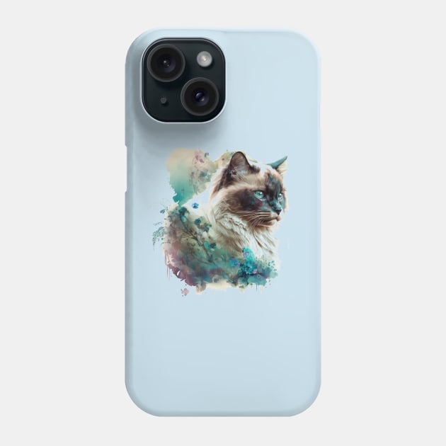 Bundle of love - Ragdoll cat- Purr-fect valentines gift for the feline-loving pet lover Phone Case by UmagineArts