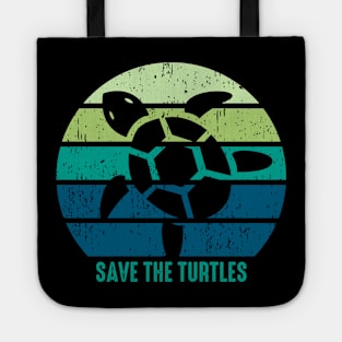 Vintage Sunset Save The Turtles Tote