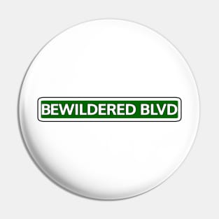 Bewildered Blvd Street Sign Pin