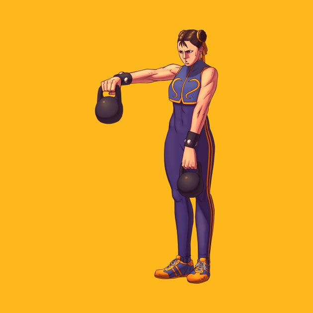 Chun-Li lifting by LuizFerrarezzi