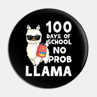 NO-PROBLLAMA 100 Days Of School 2023 Pin