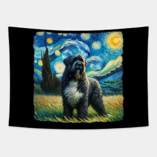 Pop Bouvier des Flandres Dog Portrait - Pet Portrait Tapestry