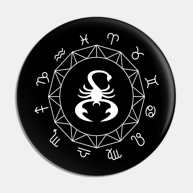 Scorpio Astrology Sign Pin by JevLavigne