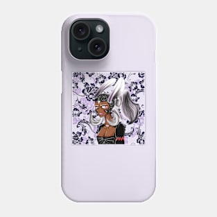 fran the archery woman in fantasy floral ecopop design Phone Case