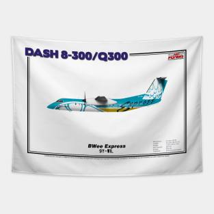 DeHavilland Canada Dash 8-300/Q300 - BWee Express (Art Print) Tapestry