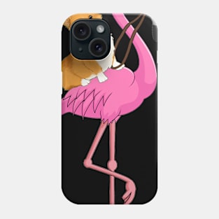 Corgi Rider Flamingo Funny Phone Case