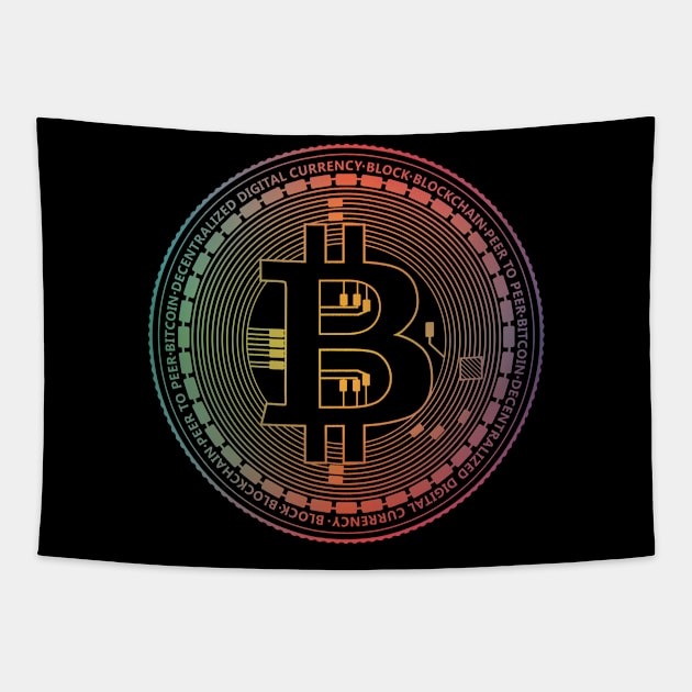 Crypto Currency Bitcoin Tapestry by Surrealcoin777