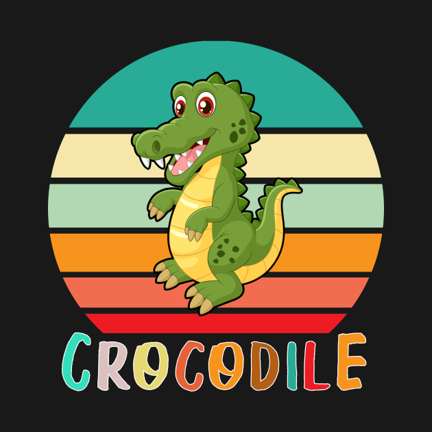 Vintage Retro Crocodile by adrinalanmaji