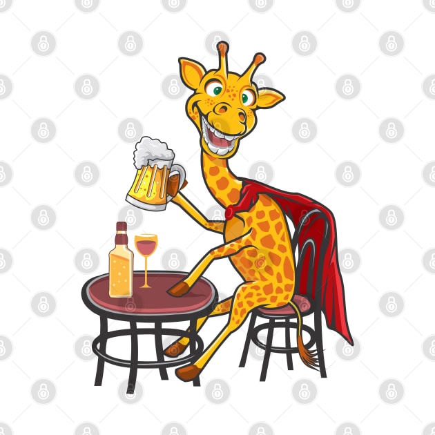 Giraffe Drinks by michony